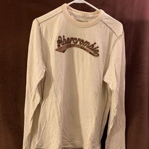 Vintage Abercrombie & Fitch Cream Colored Long Sleeve Shirt. Size XL.